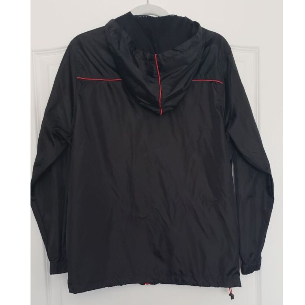 NBA Black Windbreaker Rain Jacket Full Zip Hood Lightweight Mens Sz S Basketball - Picture 2 of 5